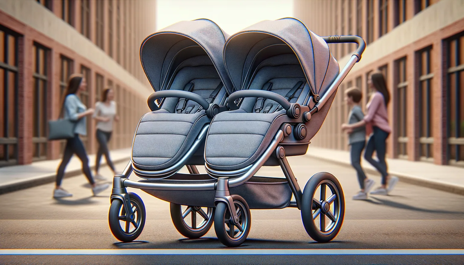 Kinderwagen fuer Zwillinge richtig einstellen und fahren