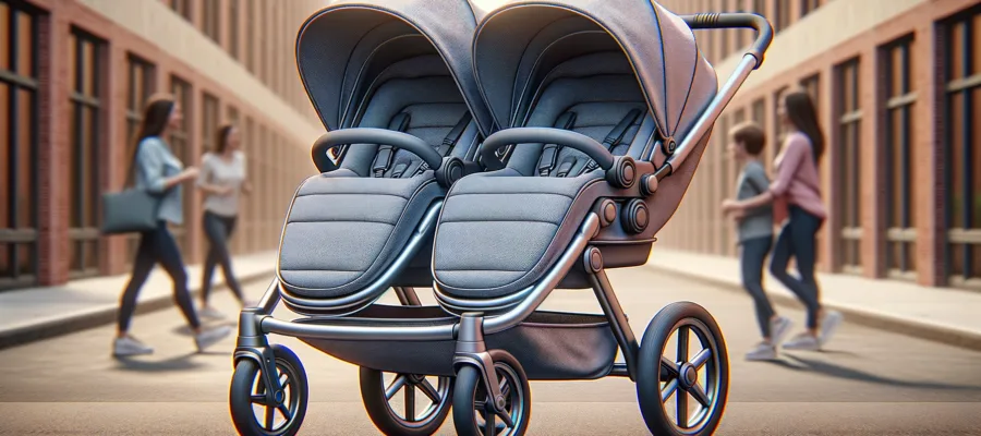 Kinderwagen fuer Zwillinge richtig einstellen und fahren