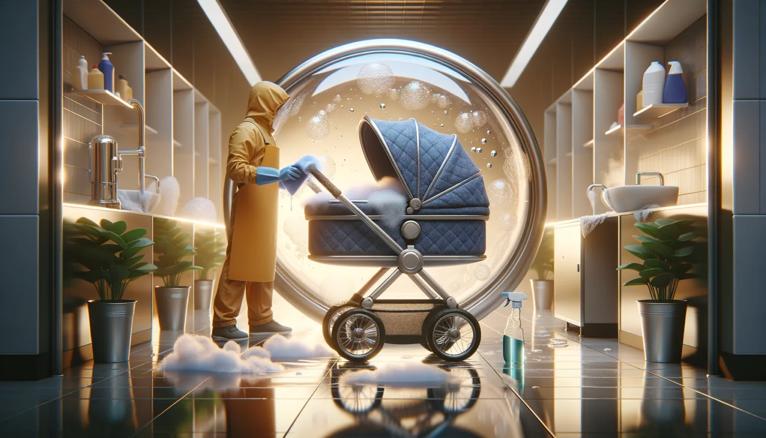 Textilbezuege vom Kinderwagen hygienisch reinigen und pflegen