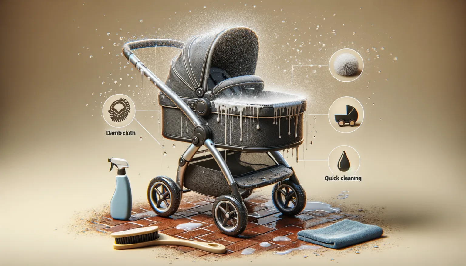 Kinderwagen nach Regen und Schmutz sauber machen – schnelle Reinigungstipps