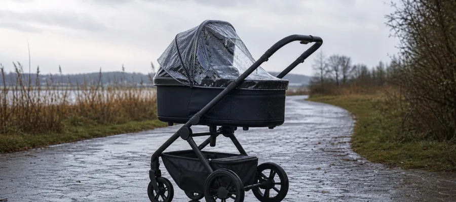 Kinderwagen bei Wind und Wetter sicher nutzen