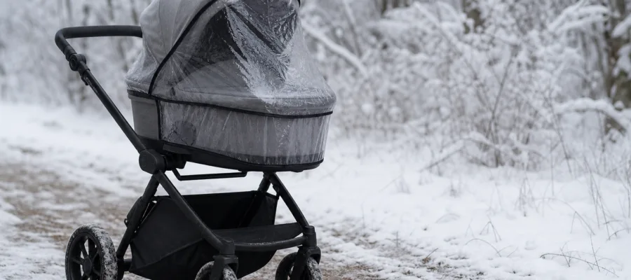 Kinderwagen im Winter verwenden: Schutz vor Kaelte und Naesse richtig umsetzen