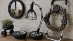 Selbstgemachte Accessoires aus Kinderwagen-Raedern und Rahmen – kreative Bastelideen