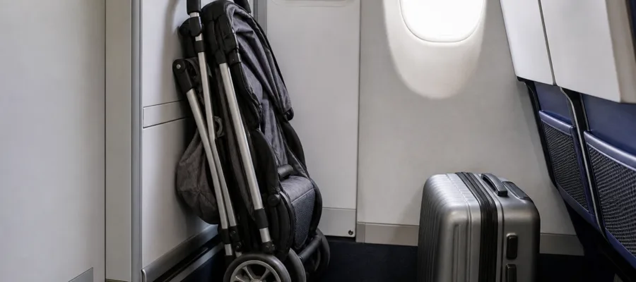 Kinderwagen im Flugzeug und Urlaub: Checkliste und Tipps fuer Reisende