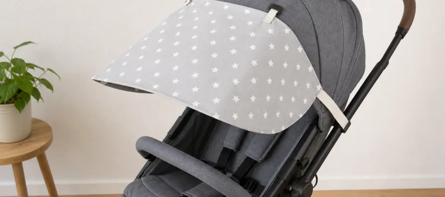 Zusaetzliche Sonnenblende fuer den Kinderwagen selbst basteln